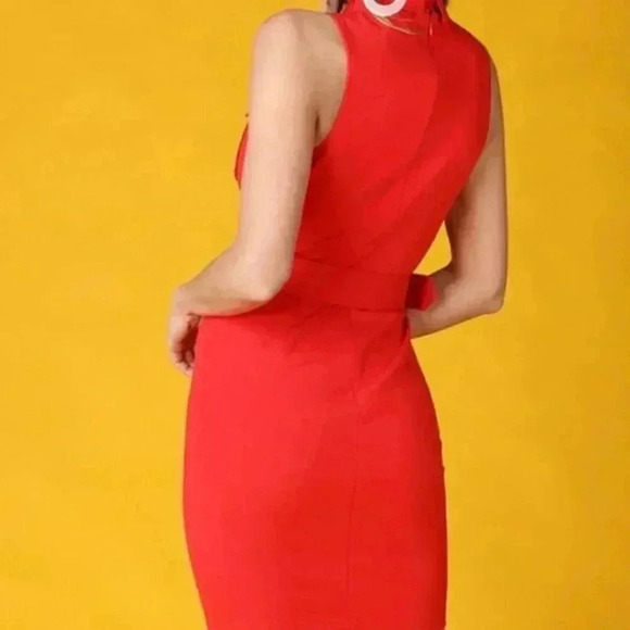 BODYCON RED DRESS - Picture 2 of 3